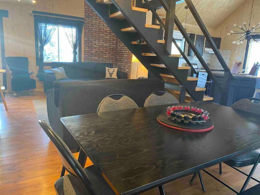 Le Jazz- Chalet Rustique/Chic Avec Spa Notre-Dame-Des-Bois Exteriör bild