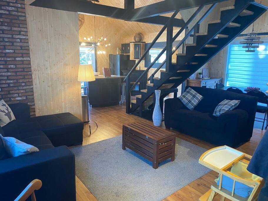 Le Jazz- Chalet Rustique/Chic Avec Spa Notre-Dame-Des-Bois Exteriör bild