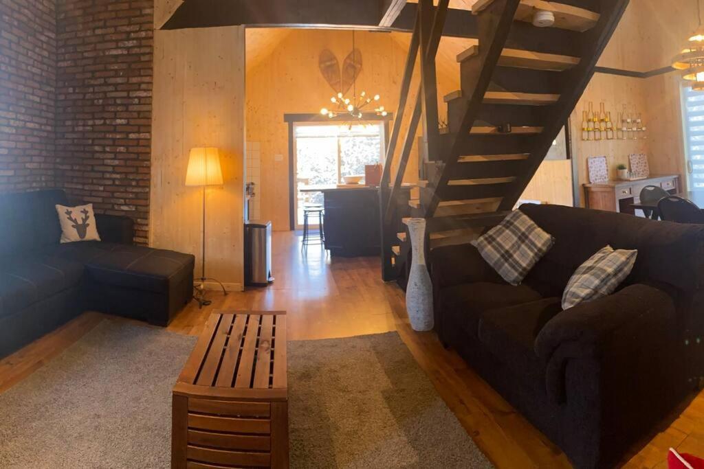 Le Jazz- Chalet Rustique/Chic Avec Spa Notre-Dame-Des-Bois Exteriör bild