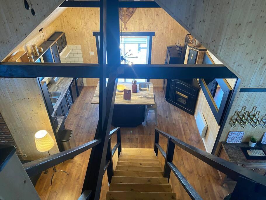 Le Jazz- Chalet Rustique/Chic Avec Spa Notre-Dame-Des-Bois Exteriör bild