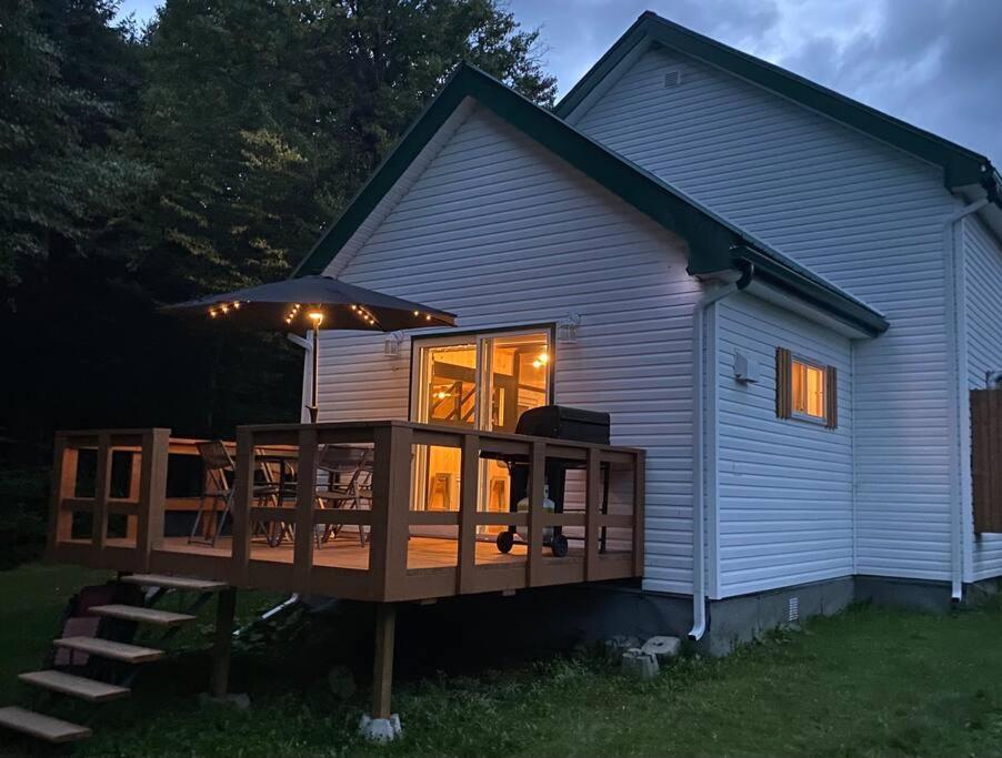 Le Jazz- Chalet Rustique/Chic Avec Spa Notre-Dame-Des-Bois Exteriör bild